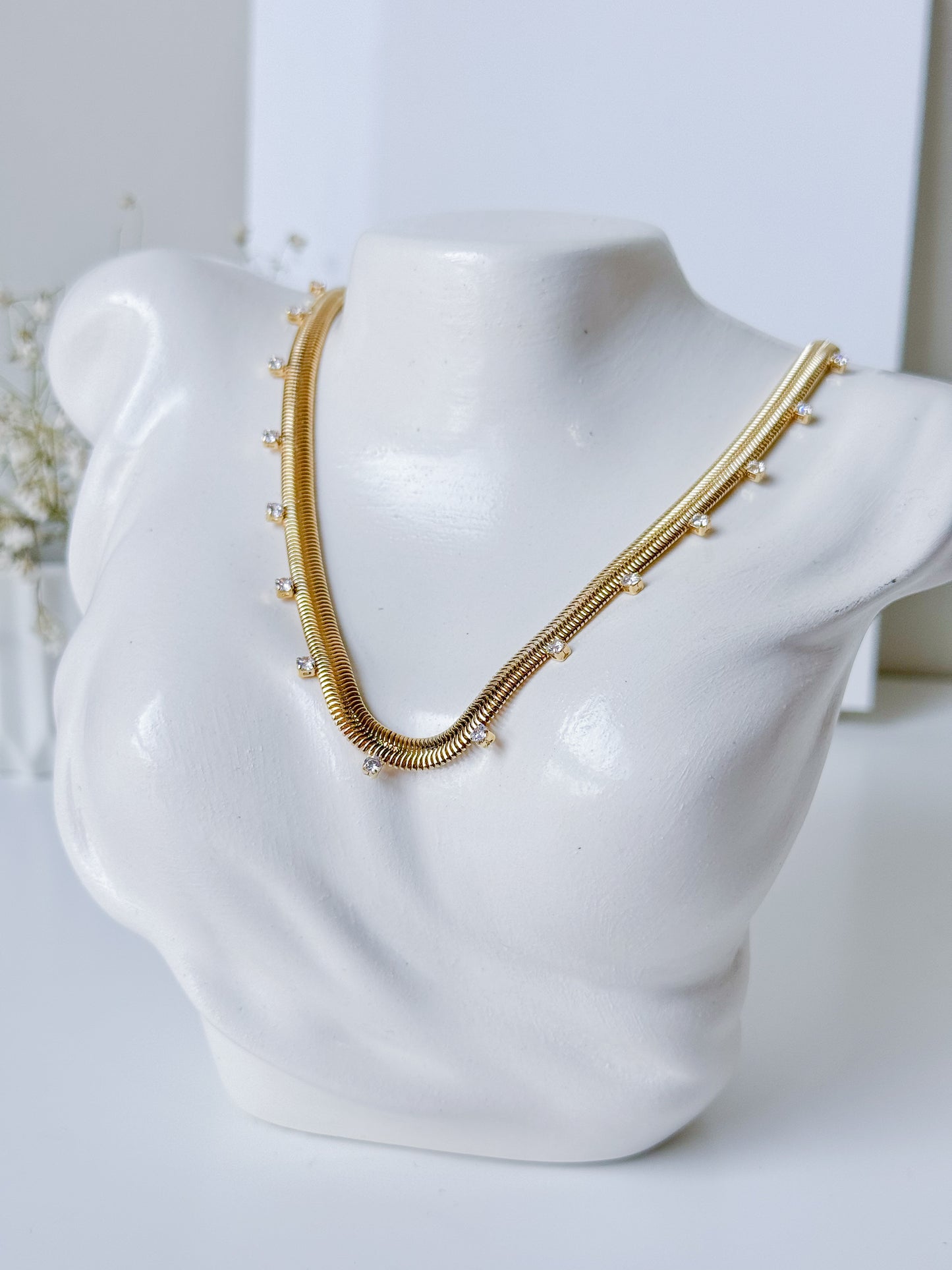 Cadena Lisa con Brillos