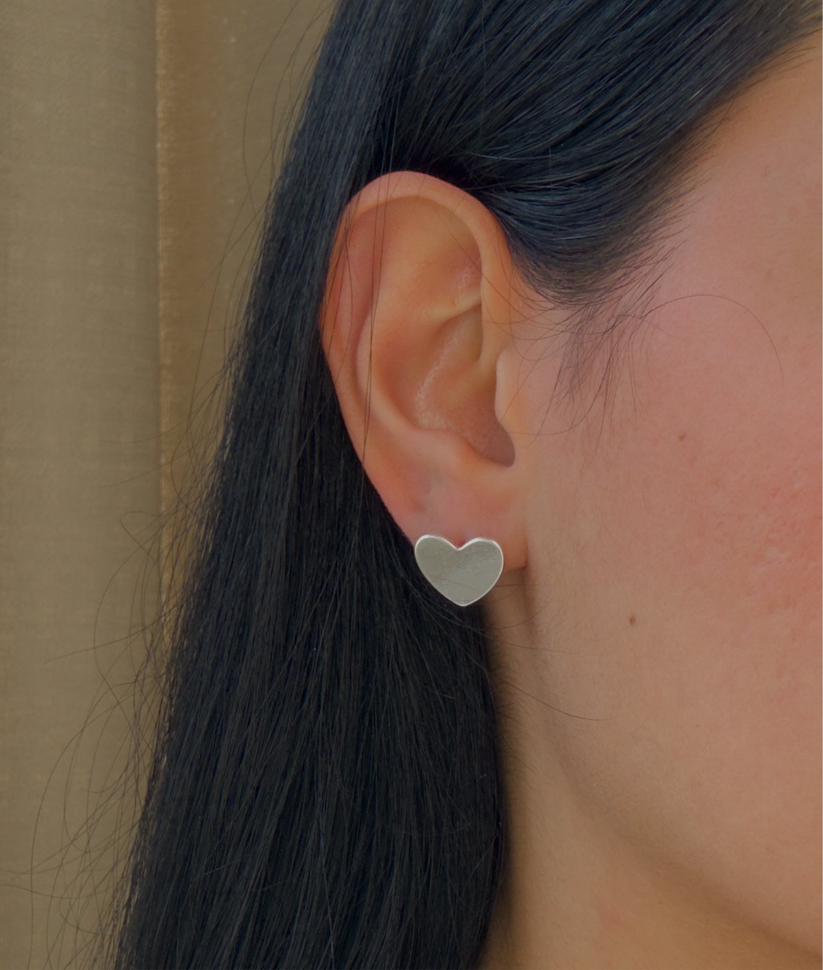 Aros Hearts Baño de Plata