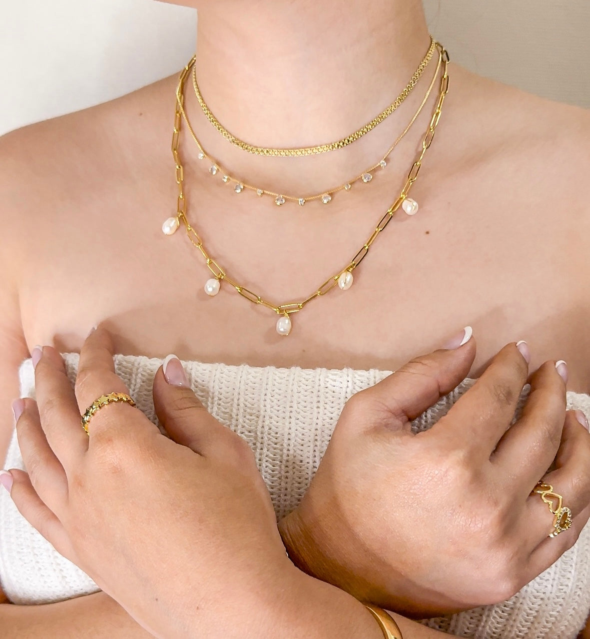 Collar Perlas Gold