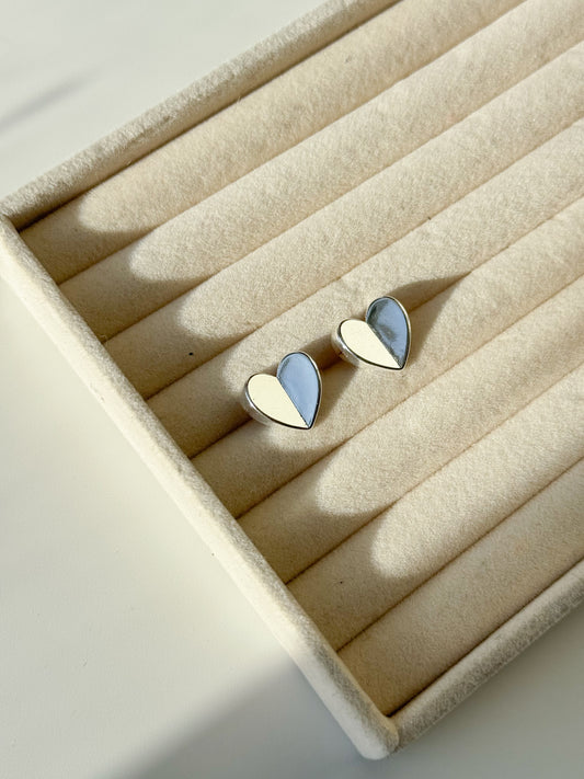 Aro Corazón Baño de Plata