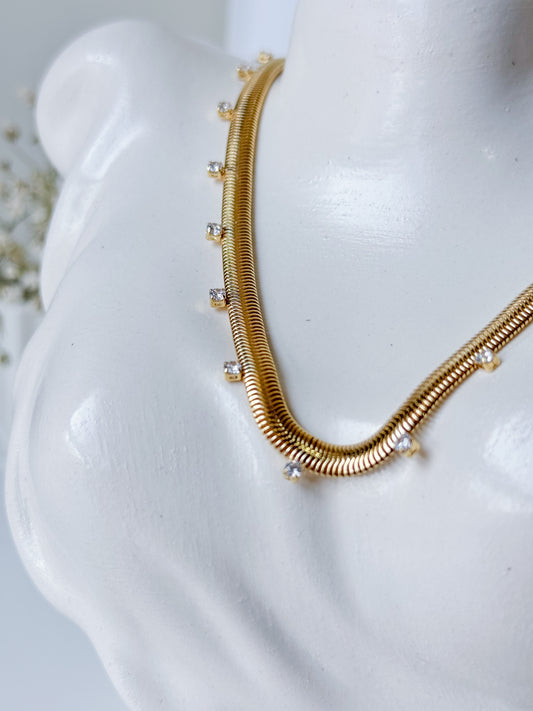 Cadena Lisa con Brillos