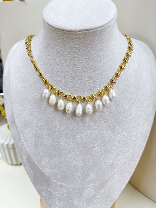 Collar Perlas Blancas