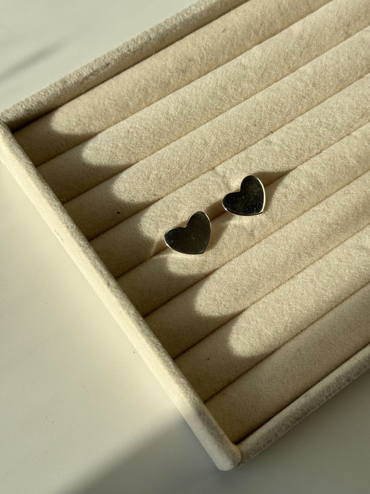 Aros Hearts Baño de Plata