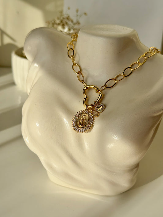 Collar Virgen de los Rayos Brillos