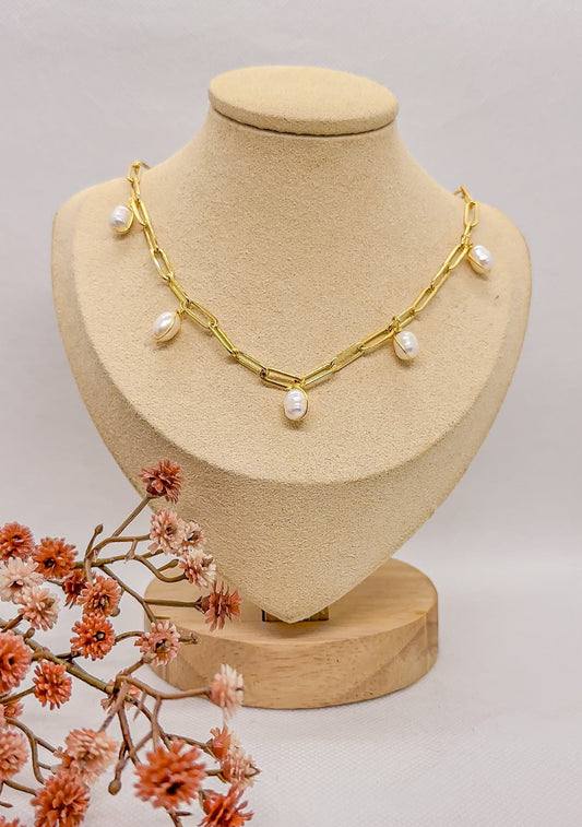 Collar Perlas Gold