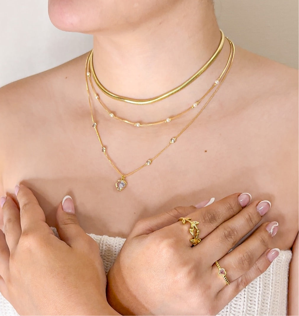 Collar Corazón Brillo