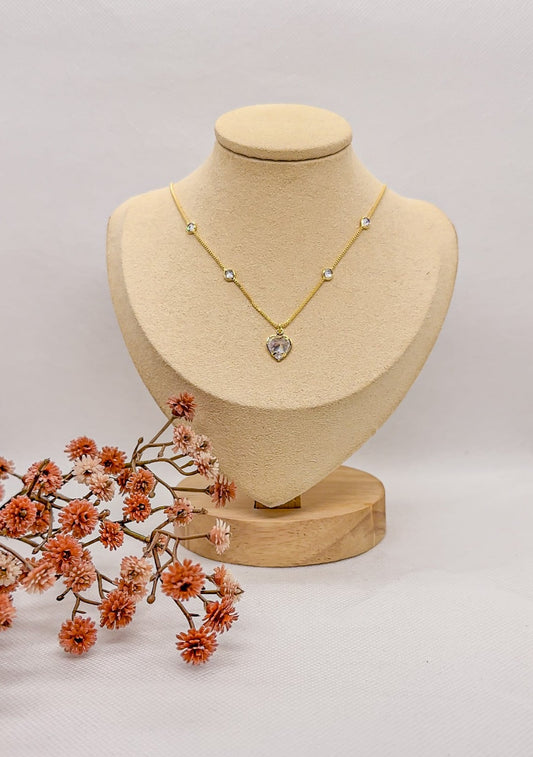 Collar Corazón Brillo